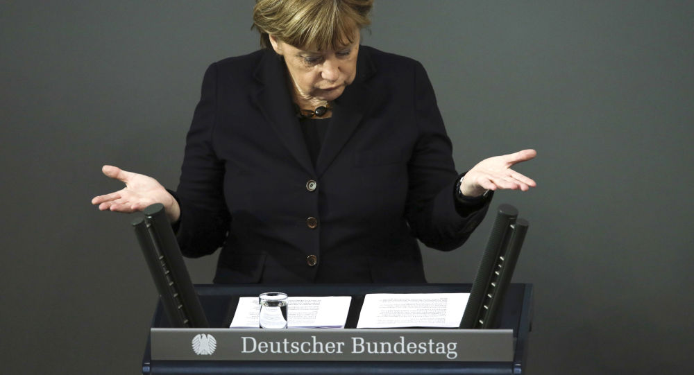 Bà Merkel phát biểu tại Quốc hội. Nguồn: Sputnik
