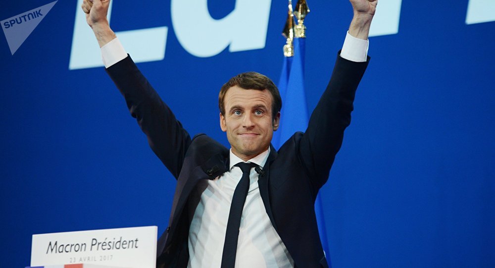 Ông Macron dã chiến thắng ở vòng hai bầu cử Tổng thống Pháp. Ảnh: Sputnik