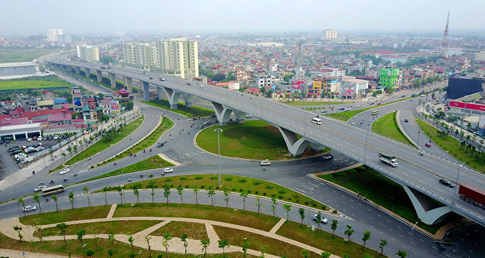 Nút giao thông trung tâm quận Long Biên